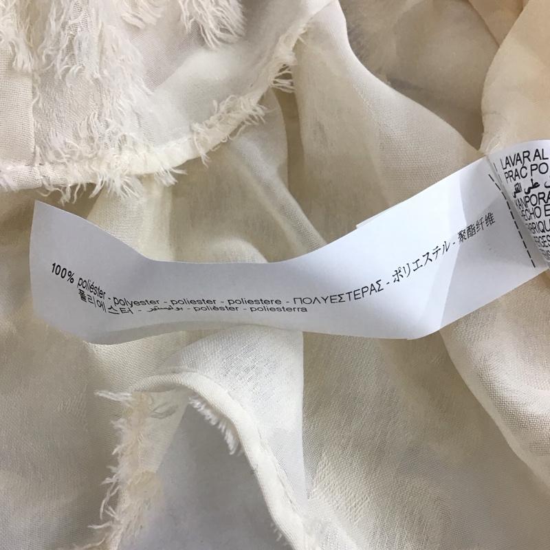 ザラ ZARA シャツ、ブラウス 長袖 長袖シャツ ノーカラーシャツ カジュアルシャツ M 総柄 白 / ホワイト / レディース USED 古着 中古 10110282