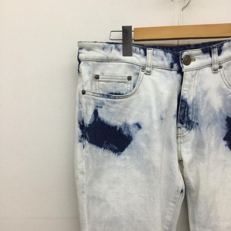 ユーズドクロージング used clothes パンツ デニム、ジーンズ PT TORINO ブリーチデニムパンツ 32インチ 総柄 白 / ホワイト / X インディゴ / インディゴ /  メンズ USED 古着 中古 10124748