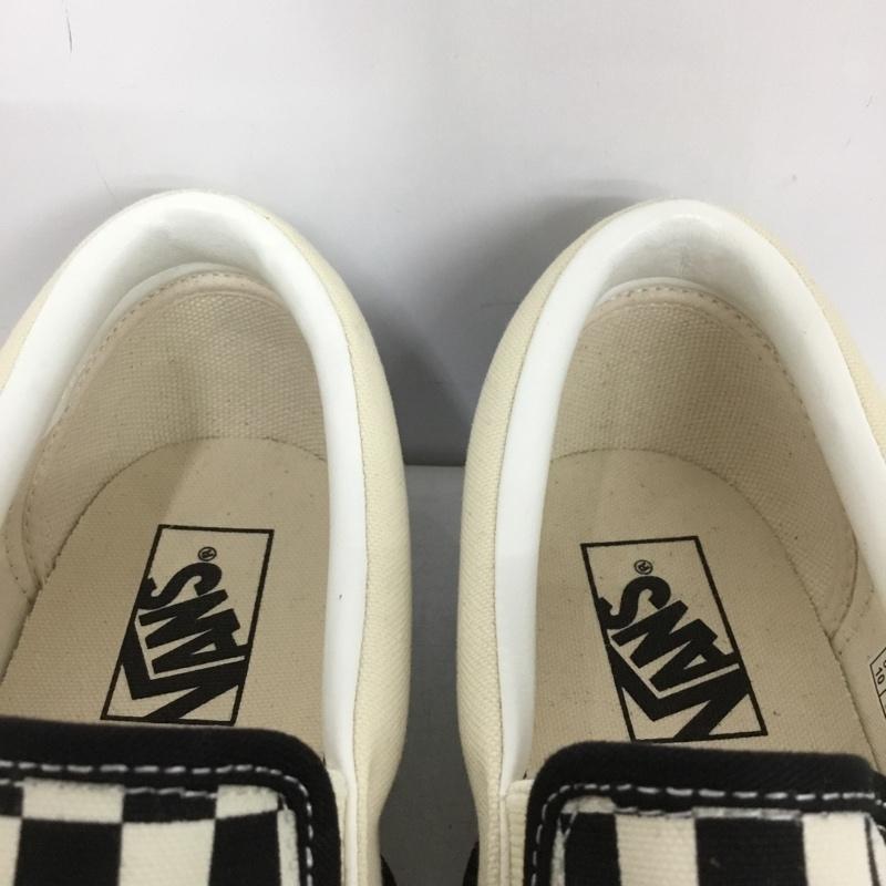 バンズ VANS スニーカー スニーカー V98CLA SLIP ON スニーカー 28cm 箱有 28.0cm チェック 白 / ホワイト / X 黒 / ブラック / メンズ USED 古着 中古 10135541