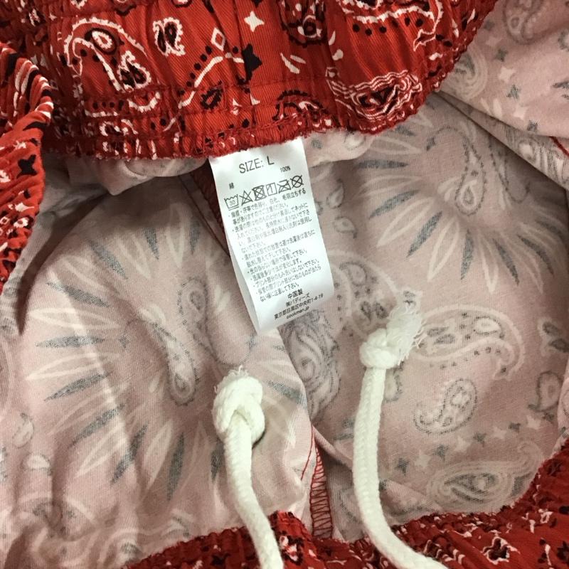 クックマン COOKMAN パンツ ショートパンツ ショートパンツ ハーフパンツ カジュアルパンツ L プリント 赤 / レッド / メンズ USED 古着 中古 10134805