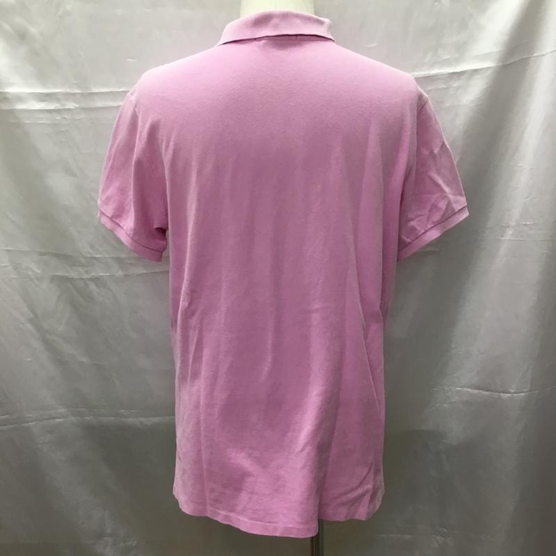 ポロバイラルフローレン Polo by RALPH LAUREN ポロシャツ 半袖 半袖ポロシャツ カラーシャツ 半袖カットソー XL ロゴ、文字 桃 / ピンク / メンズ USED 古着 中古 10109284