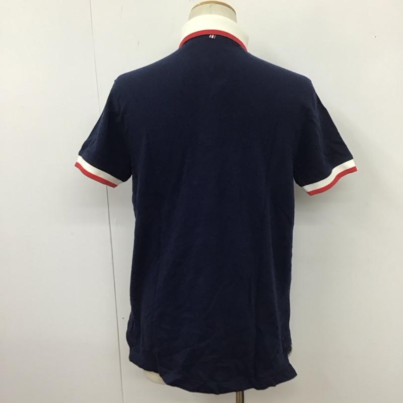 トミーヒルフィガー TOMMY HILFIGER ポロシャツ 半袖 半袖ポロシャツ カラーシャツカットソー 半袖カットソー M ロゴ、文字 紺 / ネイビー /  メンズ USED 古着 中古 10111166