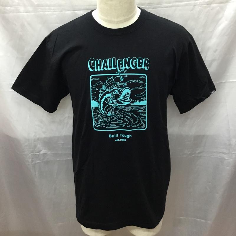 チャレンジャー CHALLENGER Tシャツ 半袖 半袖カットソー プリントTシャツ クルーネックカットソー L プリント 黒 / ブラック /  メンズ USED 古着 中古 10112207