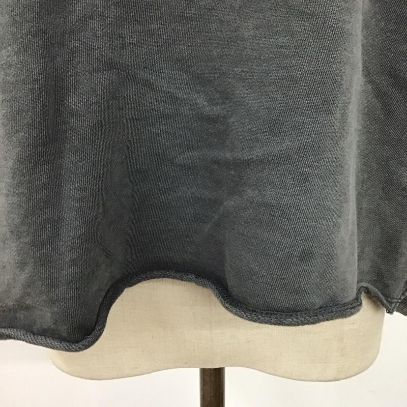 ザラ ZARA カットソー 半袖 半袖カットソー プリントTシャツ クルーネックカットソー L 無地 灰 / グレー / レディース USED 古着 中古 10123745