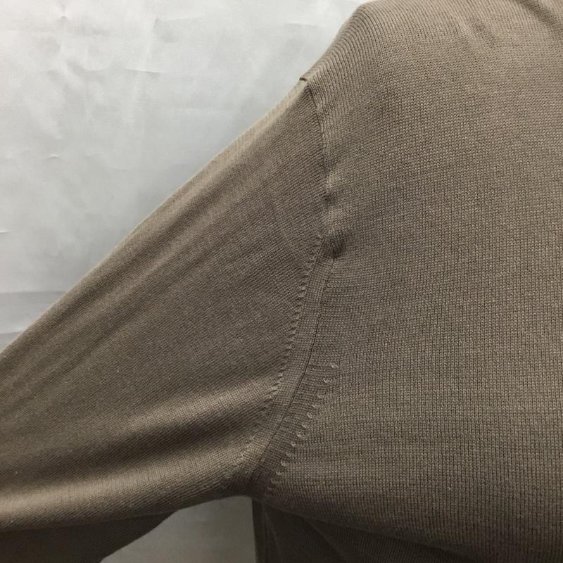 ユナイテッドアローズ UNITED ARROWS アンサンブルニット 長袖 1528-106-0078 UGCB コットン カーディガン ノースリーブニット タートルネック クルーネック 無地 茶 / ブラウン / レディース USED 古着 中古 10107483