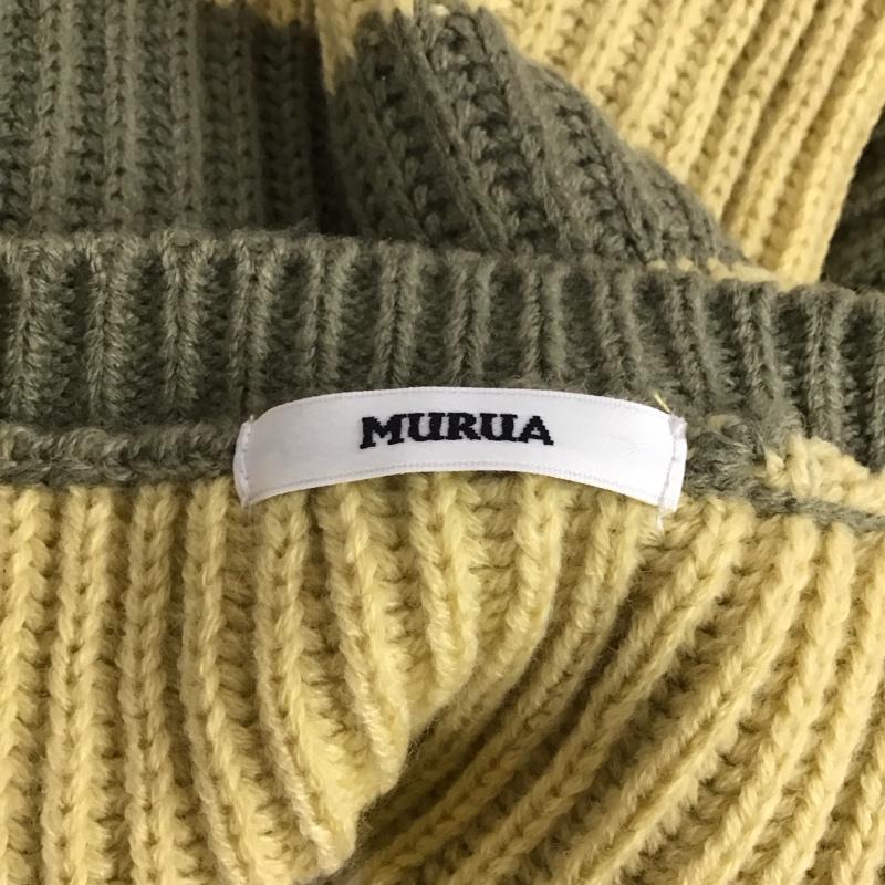 ムルーア MURUA ニット、セーター 長袖 長袖ニットカットソー クルーネック セーター FREE ボーダー柄 マルチカラー / マルチカラー / レディース USED 古着 中古 10125256