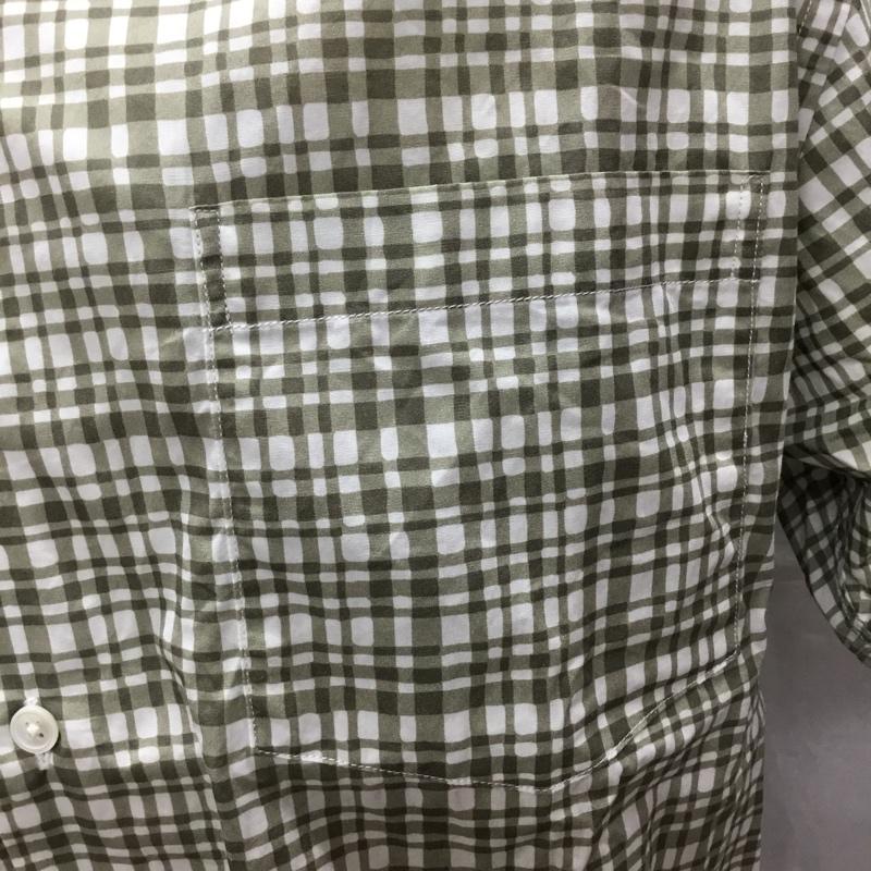 アダムエロペ ADAM ET ROPE  シャツ、ブラウス 半袖 gmg-09120-a 半袖シャツ カラーシャツ 半袖カットソー チェックシャツ M チェック 白 / ホワイト / X カーキ / カーキ /  メンズ USED 古着 中古 10109325