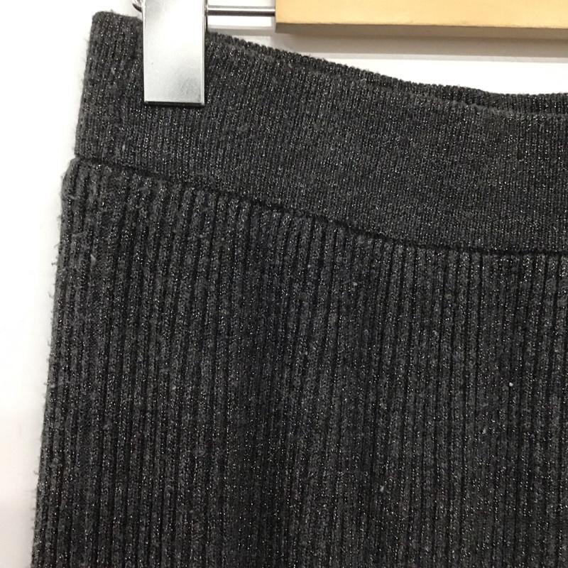 ニコアンド niko and... スカート ロングスカート NKN36526RM リブニットスカート ラメ M 無地 黒 / ブラック / レディース USED 古着 中古 10138976