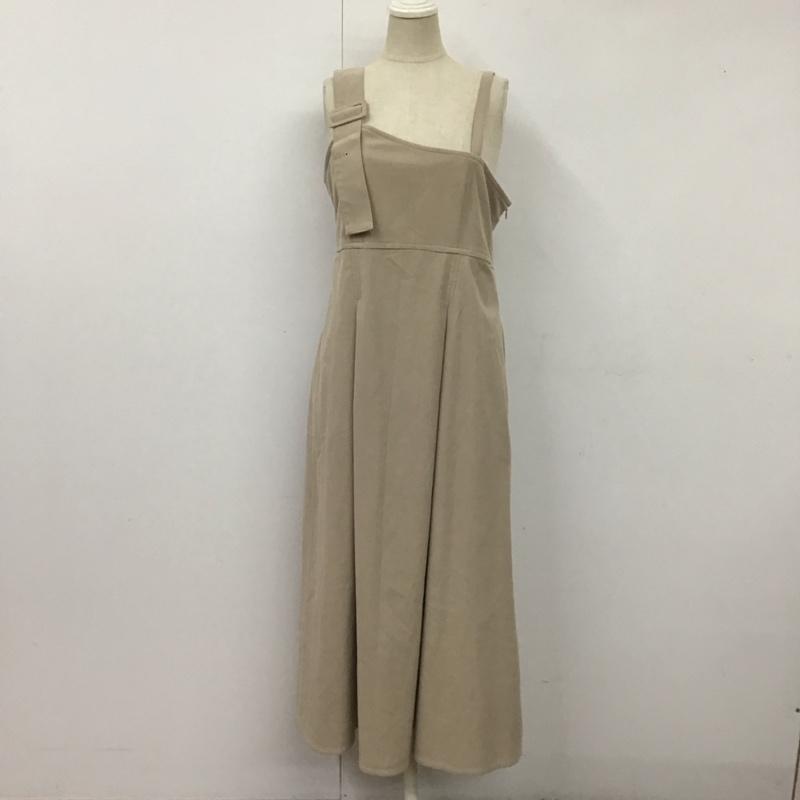ダブルクローゼット w closet ワンピース ロングスカート ノースリーブロングワンピース フレアスカートワンピース 無地 ベージュ / ベージュ / レディース USED 古着 中古 10119048