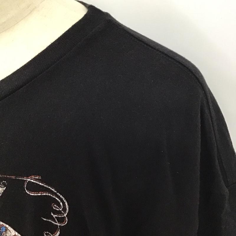 ハーレーダビッドソン Harley-Davidson Tシャツ 半袖 半袖カットソー プリントTシャツ クルーネックカットソー プリント 黒 / ブラック / メンズ USED 古着 中古 10116379