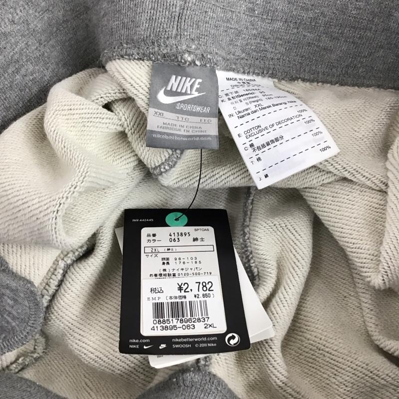 ナイキ NIKE パンツ ショートパンツ ハーフパンツ ショートパンツ カジュアルパンツ スウェットパンツ XXL ロゴ、文字 灰 / グレー / メンズ USED 古着 中古 10150865