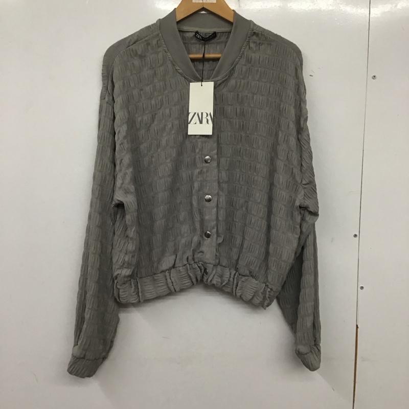 ザラ ZARA ジャケット、上着 ジャンパー、ブルゾン 1165 688 802 薄手ジャケット M 無地 灰 / グレー / レディース USED 古着 中古 10139261