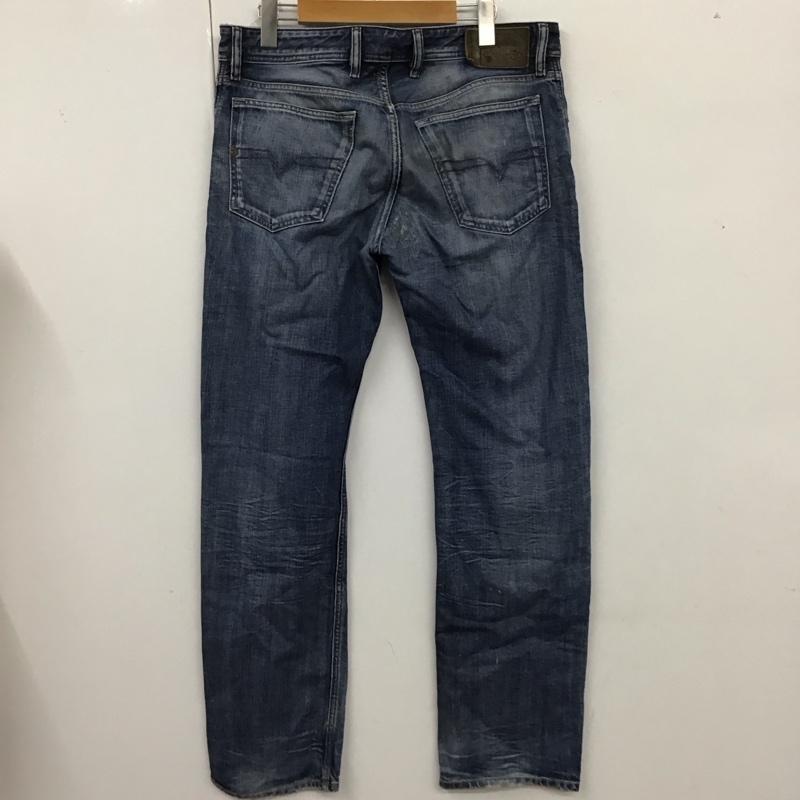 ディーゼル DIESEL パンツ デニム、ジーンズ デニムパンツ ストレートパンツ ワイドパンツ カジュアルパンツ 32インチ ダメージ加工 インディゴ / インディゴ /  メンズ USED 古着 中古 10122035