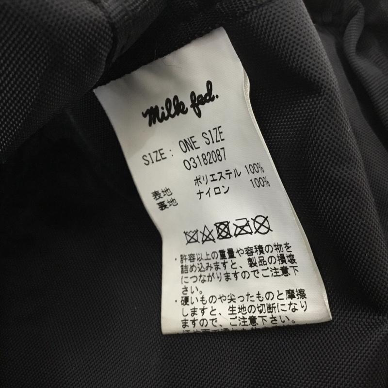 ミルクフェド MILKFED. ショルダーバッグ ショルダーバッグ 03182087 SHOULDER WIDE BAG MESH POCKET ロゴ、文字 黒 / ブラック / レディース USED 古着 中古 10130413
