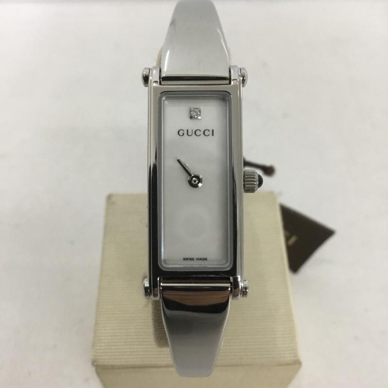 グッチ GUCCI 腕時計 アナログ(クォーツ式) YA015561 ダイヤモンド ロゴ、文字 銀 / シルバー / レディース USED 古着 中古 10134873