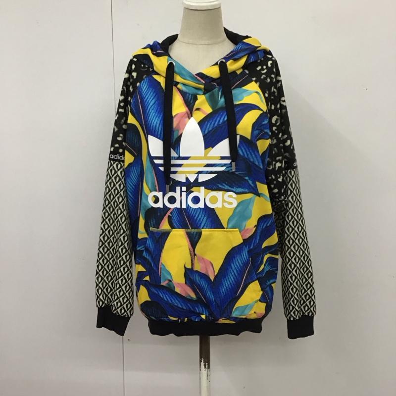 アディダス adidas パーカー 長袖 dh3058 長袖パーカー スポーツウェア スウェット ジャージ S ロゴ、文字 マルチカラー / マルチカラー / レディース USED 古着 中古 10111909