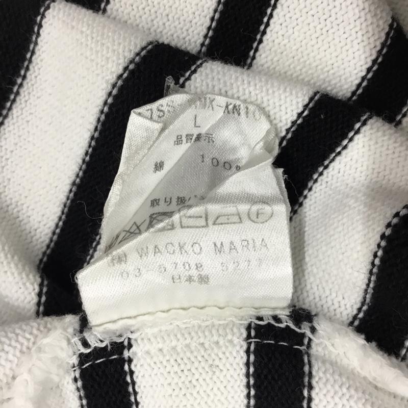 ギルティーパーティーズ GUILTYPARTIES カットソー 長袖 長袖カットソー クルーネックカットソー ロングスリーブカットソー ボーダーTシャツ L ボーダー柄 白 / ホワイト / X 黒 / ブラック / メンズ USED 古着 中古 10118652