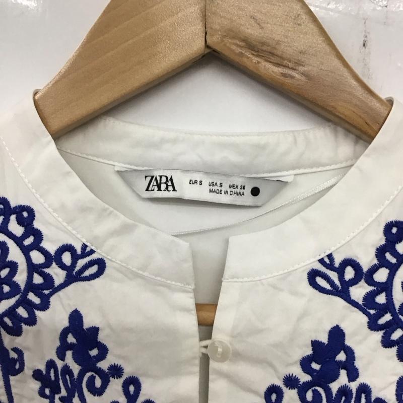 ザラ ZARA ワンピース ミニスカート 4786/282/250 刺しゅう入りミニワンピース S 刺繍 白 / ホワイト /  レディース USED 古着 中古 10133644