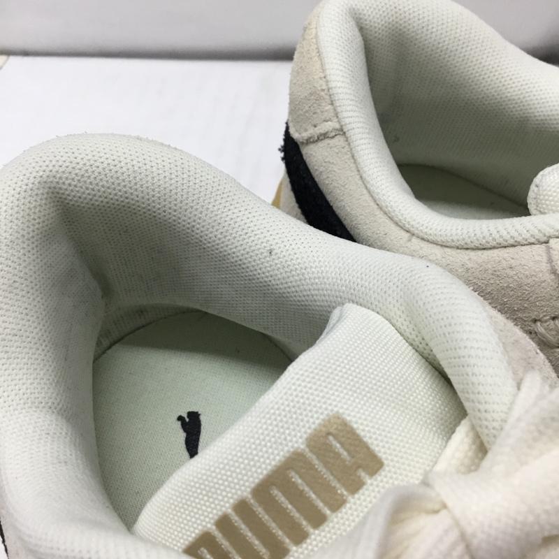 プーマ PUMA スニーカー スニーカー 391942-01 スマッシュ プラットフォーム 23cm 23.0cm ロゴ、文字 黒 / ブラック / X ベージュ / ベージュ / レディース USED 古着 中古 10119568