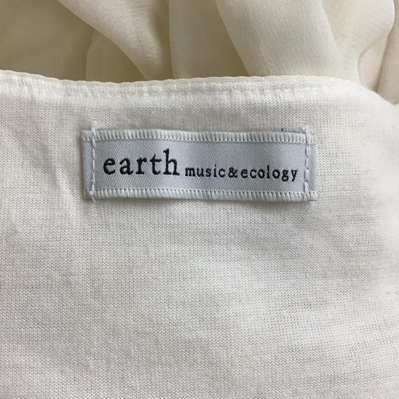 アースミュージックアンドエコロジー earth music&ecology カットソー 長袖 シフォン FREE  アイボリー / アイボリー /  レディース USED 古着 中古 10114065