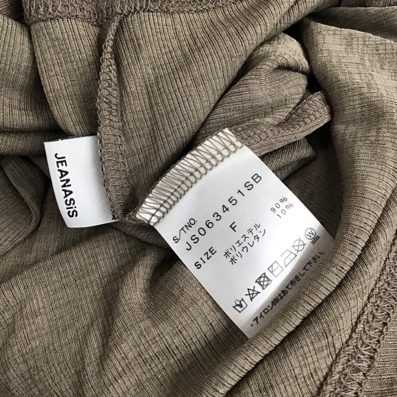 ジーナシス JEANASIS カットソー 半袖 JS063451SB アシンメトリー 変形トップス FREE 無地 灰 / グレー / レディース USED 古着 中古 10116224