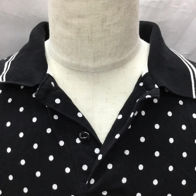 チャンピオン Champion ポロシャツ 半袖 半袖ポロシャツ カラーシャツ 半袖カットソー XL ドット 黒 / ブラック / レディース USED 古着 中古 10113552