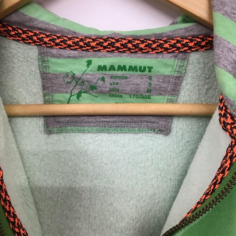 マムート Mammut パーカー 長袖 長袖パーカー ジップアップパーカー スウェット M ロゴ、文字 緑 / グリーン / メンズ USED 古着 中古 10130675