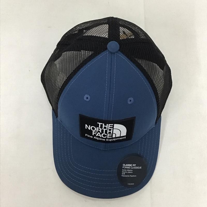 ザノースフェイス THE NORTH FACE 帽子 キャップ NF0A5FXA MUDDER TRUCKER メッシュキャップ タグ付き ロゴ、文字 青 / ブルー / メンズ USED 古着 中古 10132509