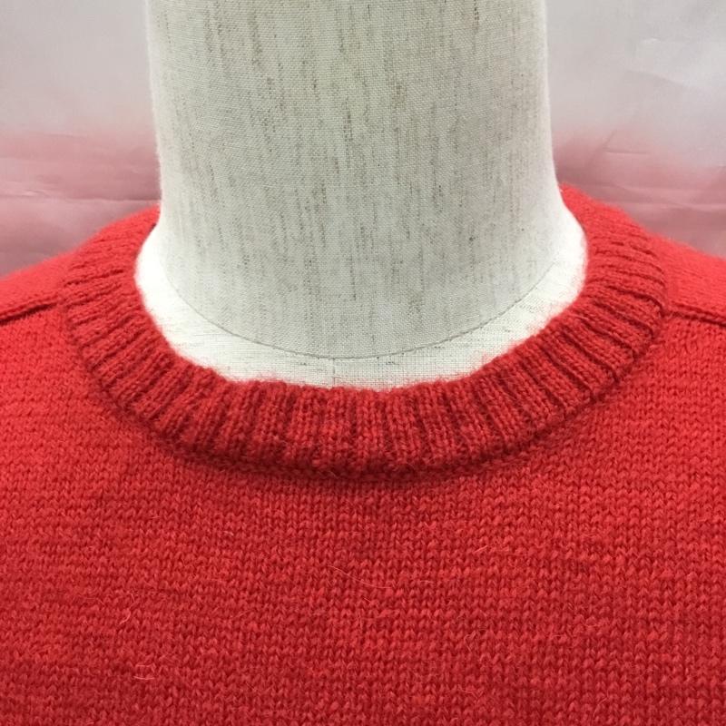 ニューヨーカー NEWYORKER ニット、セーター 長袖 長袖ニットカットソー ニット セーター クルーネックニット L 無地 赤 / レッド /  メンズ USED 古着 中古 10113329