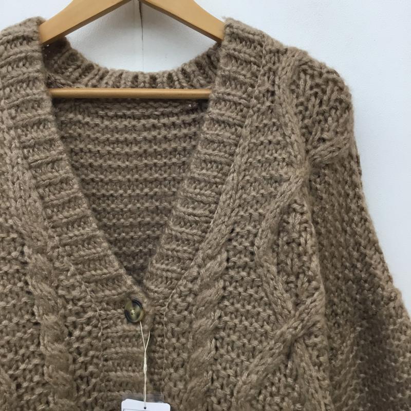 フリークスストア FREAK S STORE カーディガン 長袖 FREE 茶 / ブラウン / レディース USED 古着 中古 10139797