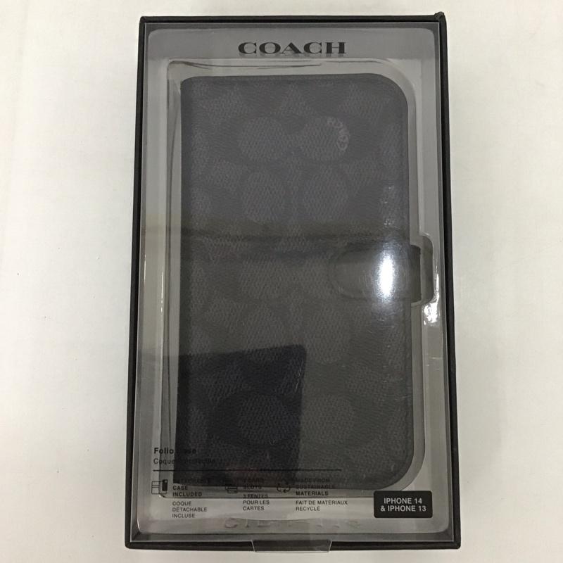 コーチ COACH ファッション小物 ファッション小物 CIPH-116-SCBLK iPhone 14 iPhoneケース 手帳型 Folio Case ロゴ、文字 黒 / ブラック / メンズ USED 古着 中古 10126365
