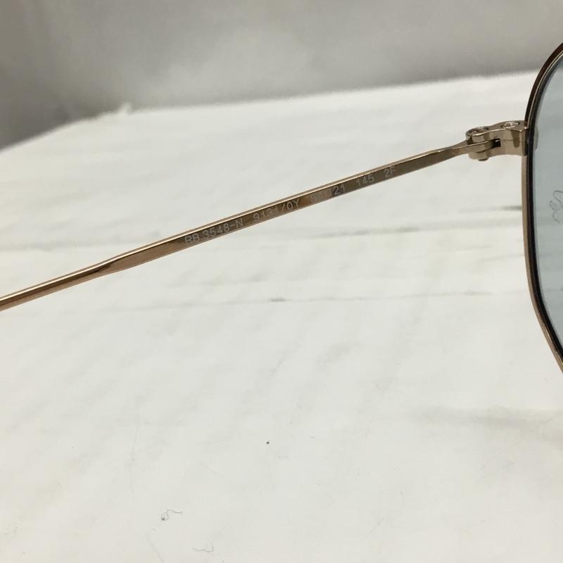 レイバン Ray-Ban めがね・サングラス サングラス RB3548-N 9131 0Y HEXAGONAL EVOLVE FLAT LENSES ロゴ、文字 金 / ゴールド / メンズ USED 古着 中古 10111052