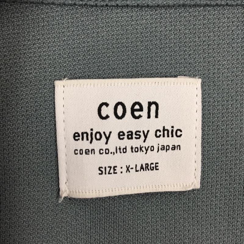 コーエン coen カーディガン 半袖 7527-632-0035 ドライカノコショートスリーブカーディガン 五分袖 XL 無地 青 / ブルー / メンズ USED 古着 中古 10119328