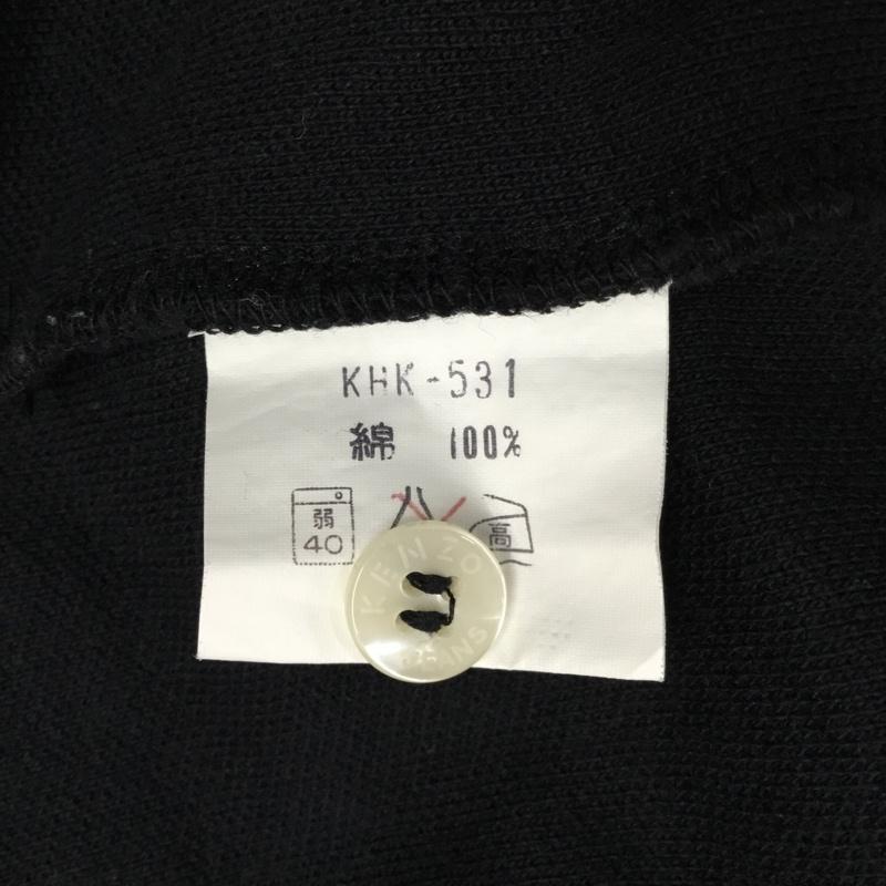 ケンゾージーンズ KENZOJEANS ポロシャツ 半袖 KHK-531 波タグ M ロゴ、文字 黒 / ブラック / メンズ USED 古着 中古 10115698