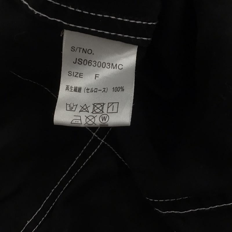 ジーナシス JEANASIS シャツ、ブラウス 長袖 長袖シャツ 無地シャツ カラーシャツ FREE 無地 黒 / ブラック / レディース USED 古着 中古 10128753