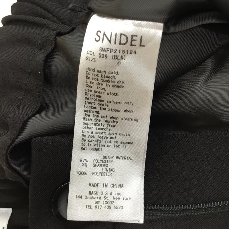 スナイデル SNIDEL パンツ スラックス SWFP215124 0 無地 黒 / ブラック / レディース USED 古着 中古 10138287