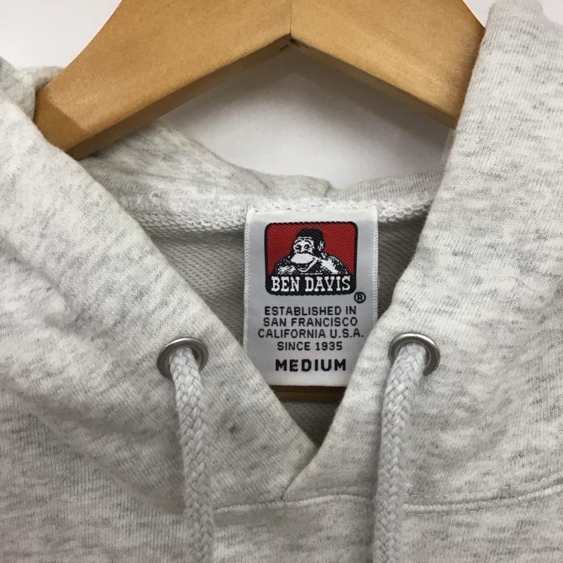 ベンデイビス BEN DAVIS パーカー 長袖 長袖パーカー プルオーバーパーカー スウェット M プリント 灰 / グレー / メンズ USED 古着 中古 10133624