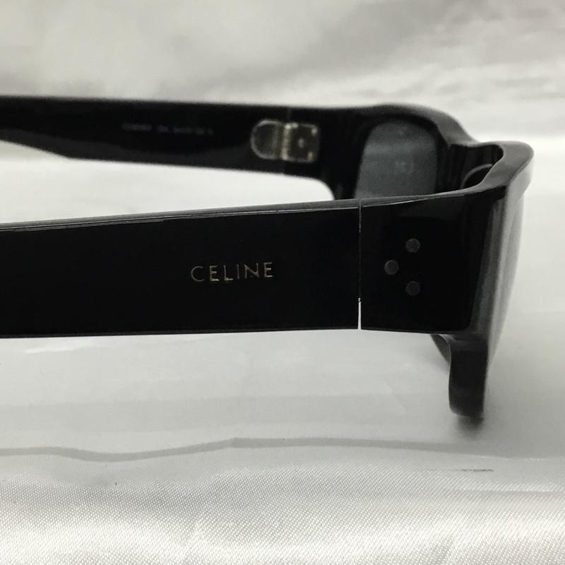 セリーヌ CELINE めがね・サングラス サングラス CL400871 ケース付き ロゴ、文字 黒 / ブラック / レディース USED 古着 中古 10117591