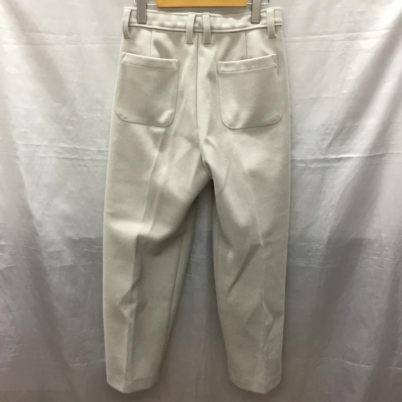 アイテムズ アーバンリサーチ ITEMS URBAN RESEARCH パンツ スラックス it17-14c007 ウールタッチ センタープレススラックスパンツ ワイドパンツ M 無地 アイボリー / アイボリー / メンズ USED 古着 中古 10120484