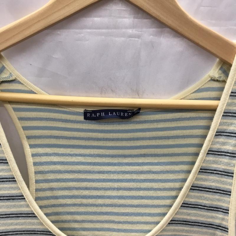 ラルフローレン RALPHLAUREN タンクトップ タンクトップ KK RA LM3029 Uネック 7f ボーダー柄 ベージュ / ベージュ / X 水色 / ライトブルー / X 紺 / ネイビー / レディース USED 古着 中古 10118180