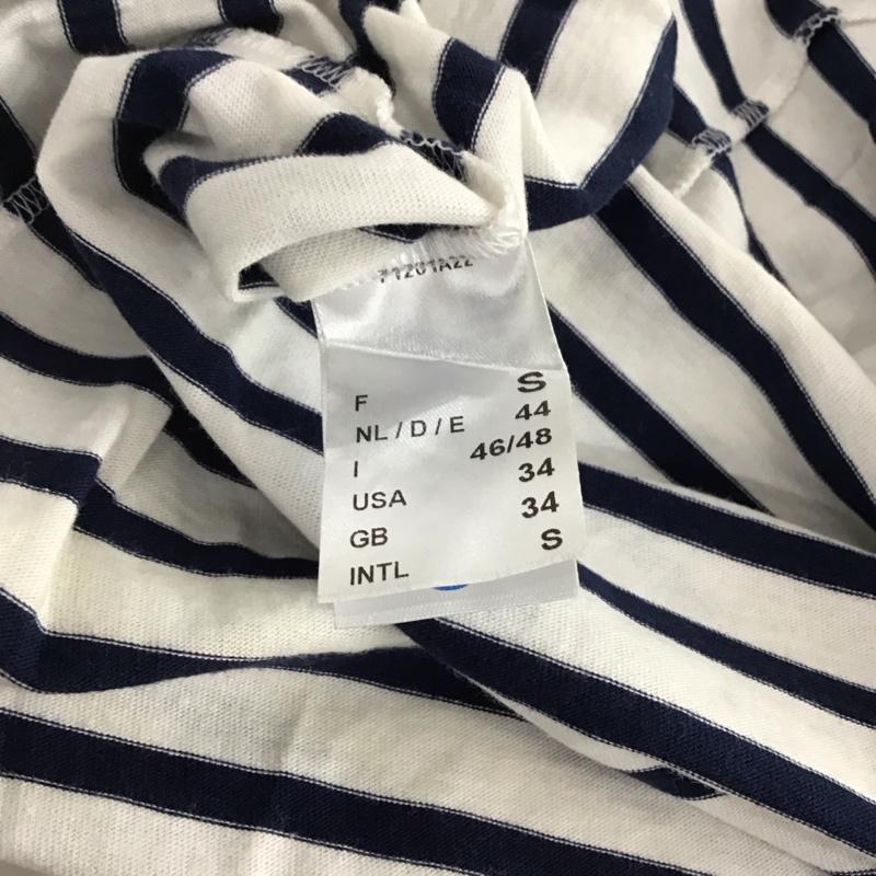 セントジェームス SAINT JAMES Tシャツ 半袖 S ボーダー柄 白 / ホワイト / X 紺 / ネイビー / レディース USED 古着 中古 10136498