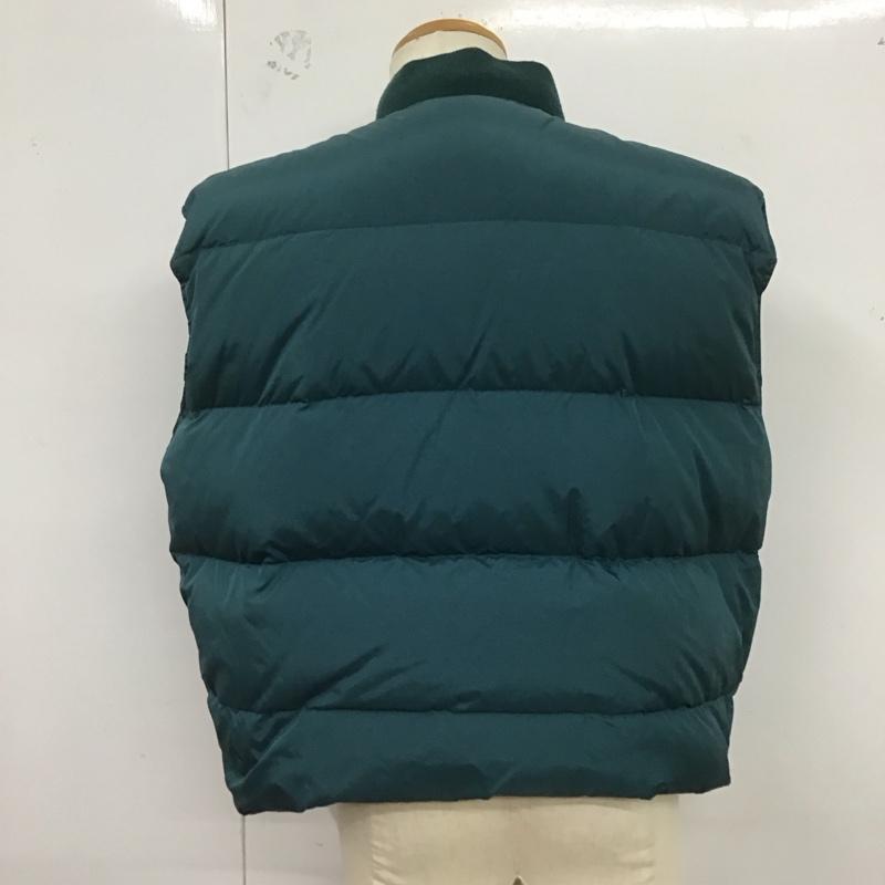 エディーバウアー Eddie Bauer ベスト ベスト ジップアップベスト ダウンベスト ノースリーブ 80s 黒タグ XL 無地 緑 / グリーン / メンズ USED 古着 中古 10125774