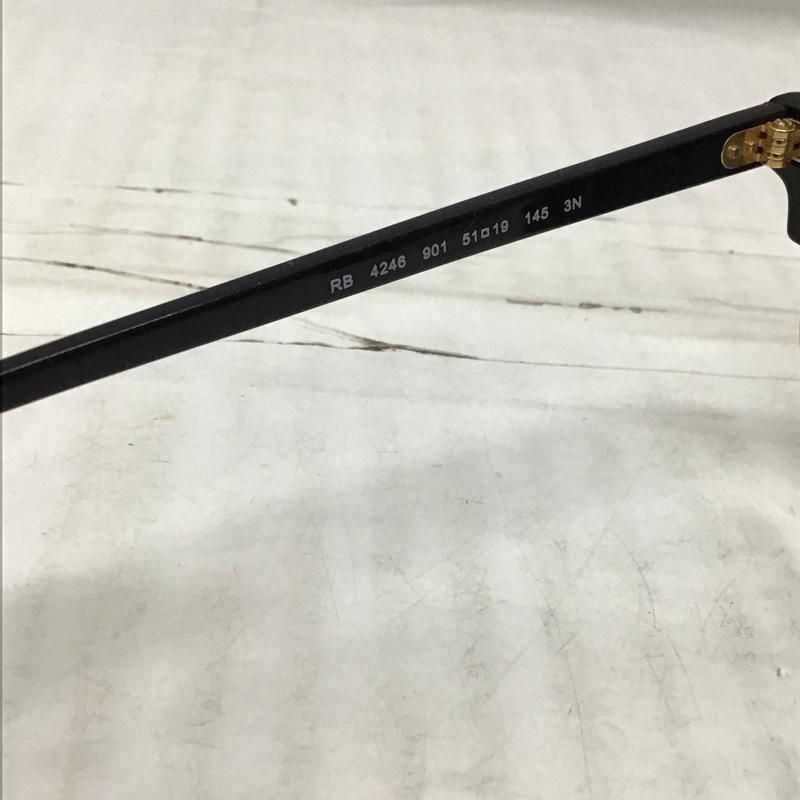 レイバン Ray-Ban めがね・サングラス サングラス RB4246 901 CLUBROUND CLASSIC ロゴ、文字 黒 / ブラック / メンズ USED 古着 中古 10114316