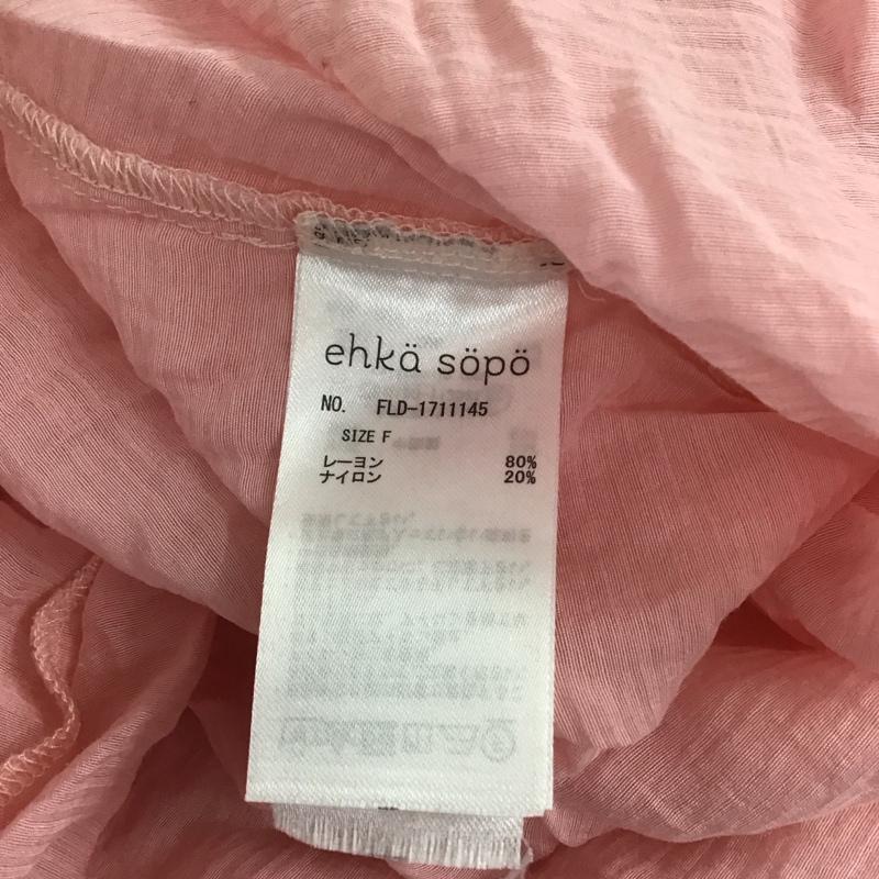 エヘカソポ ehka sopo シャツ、ブラウス 七分袖 FREE 無地 桃 / ピンク / レディース USED 古着 中古 10108670