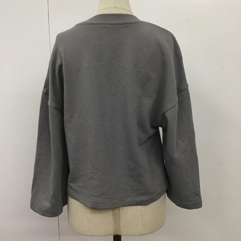 ザラ ZARA トレーナー 七分袖 3641 318 811 ドロップショルダー S 無地 灰 / グレー / レディース USED 古着 中古 10113489
