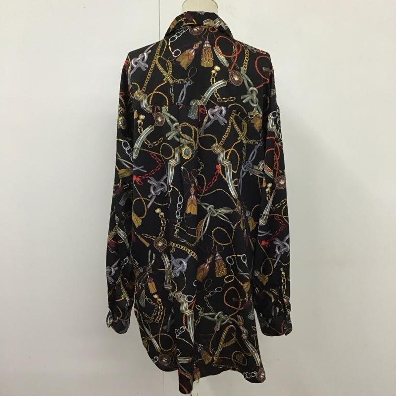 ページボーイ PAGEBOY シャツ、ブラウス 長袖 長袖シャツ カラーシャツ 長袖カットソー 総柄シャツ FREE プリント マルチカラー / マルチカラー / レディース USED 古着 中古 10122417