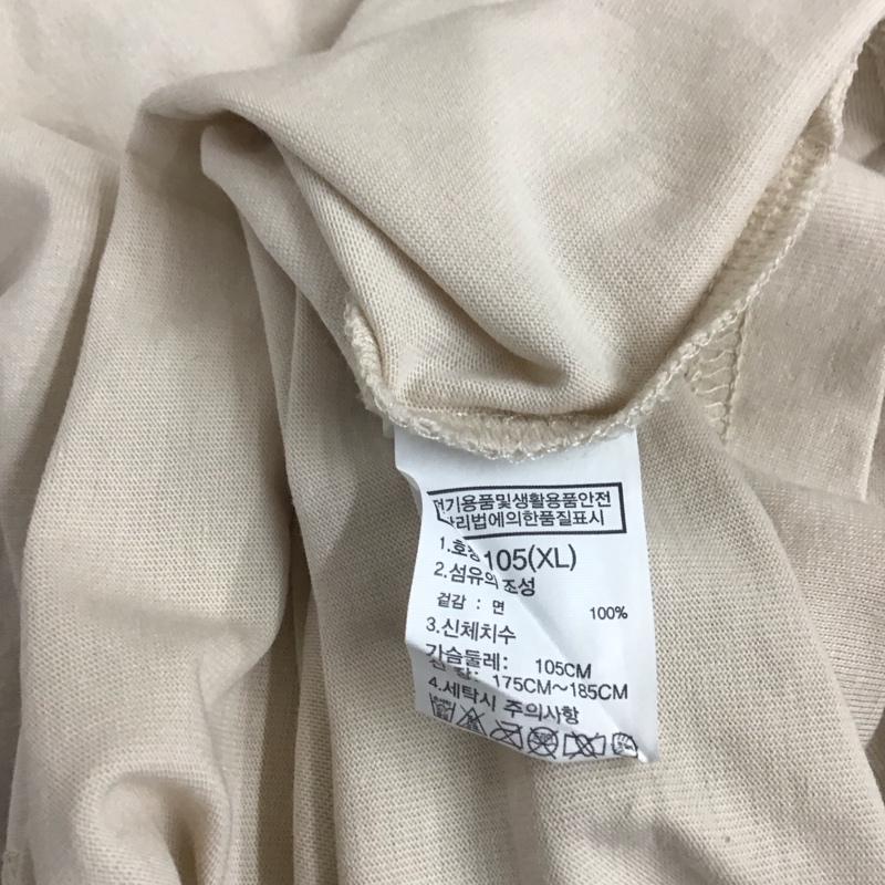 ザノースフェイス THE NORTH FACE Tシャツ 半袖 半袖カットソー プリントTシャツ クルーネックカットソー XL ロゴ、文字 ベージュ / ベージュ / メンズ USED 古着 中古 10128663