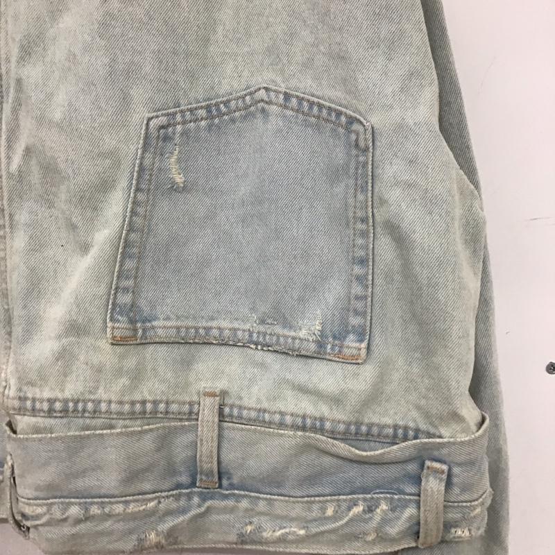 ザラ ZARA ジャケット、上着 ジャケット、ブレザー 5252/270/406 リメイク デニムジャケット L 無地 水色 / ライトブルー / レディース USED 古着 中古 10133674