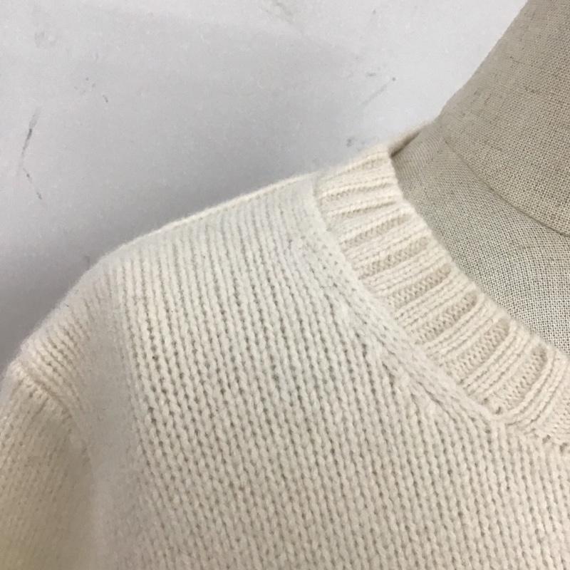 ポロラルフローレン POLO RALPH LAUREN ニット、セーター 長袖 長袖ニットカットソー ニット セーター クルーネックニット XS ロゴ、文字 白 / ホワイト /  レディース USED 古着 中古 10113758