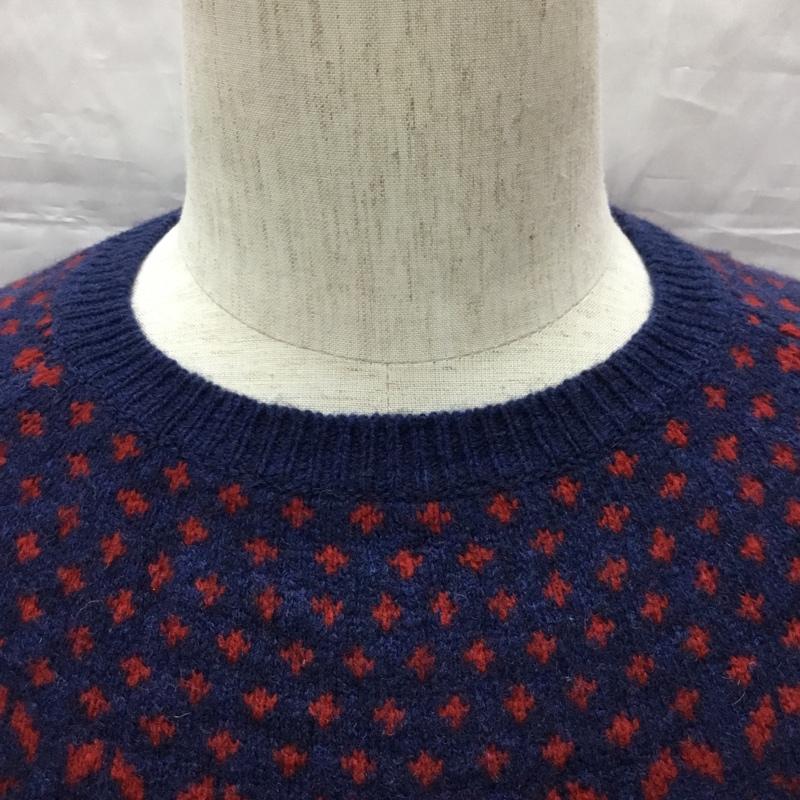 ニューヨーカー ブルー NEWYORKER BLUE ニット、セーター 長袖 長袖ニットカットソー ニット セーター クルーネックニット L 総柄 マルチカラー / マルチカラー /  メンズ USED 古着 中古 10113317